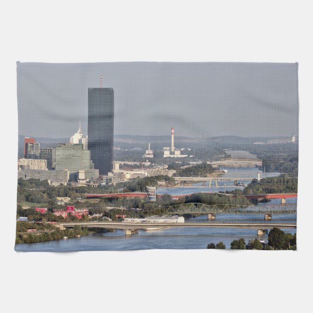 Donaucity, Vienna Austria Kitchen Towel (Horizontal)
