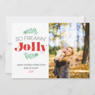 Donc Freakin Jolly Family Photo Carte de vacances