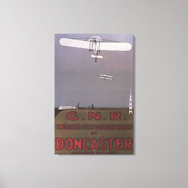 Doncaster, England - First Aviation Races Canvas Print (Front)
