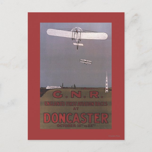 Doncaster, England - First Aviation Races Postcard (Front)