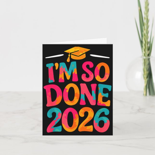 Done class of 2026 college high school graduation card (Front)