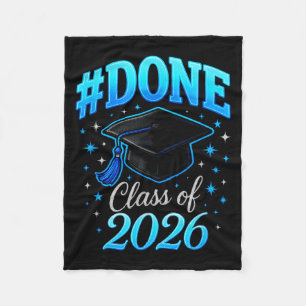 #done class of 2026 - senior graduation coquette  fleece blanket