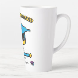 Done & Degreed" – Retro Gamer Style Latte Mug