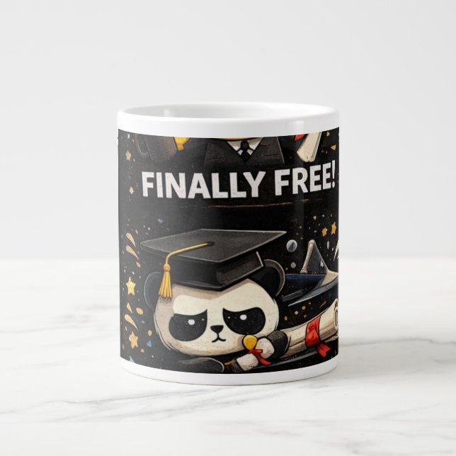 Done Finally Free Graduation Shirt Large Coffee Mug (Front)