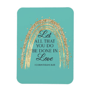 Done In Love Gold Rainbow  Magnet