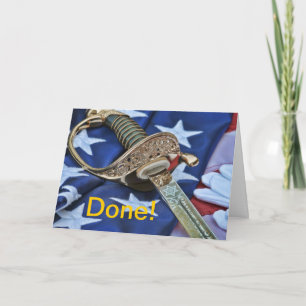 Done Military Graduate Greeting Card