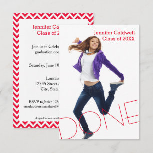 Done Photo Vertical - 3x5 Graduation Party Invite
