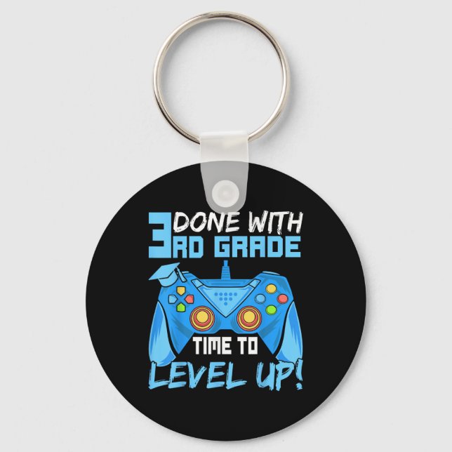 Done With 3rd Grade Time To Level Up Last Day Of S Keychain (Front)