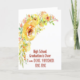 Done With High School Different Type of Thank You Card