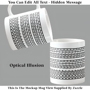 Done With Math Hidden Message 120B Funny Student  Coffee Mug