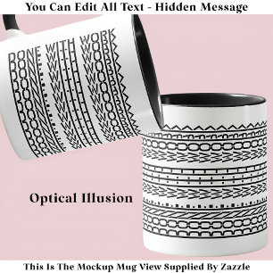 Done With Work Hidden Message 120B Retirement  Mug