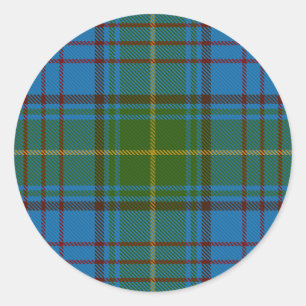 Donegal County Irish Tartan Classic Round Sticker