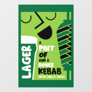 Doner Kebab Window Cling