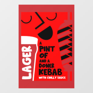 Doner Kebab Window Cling