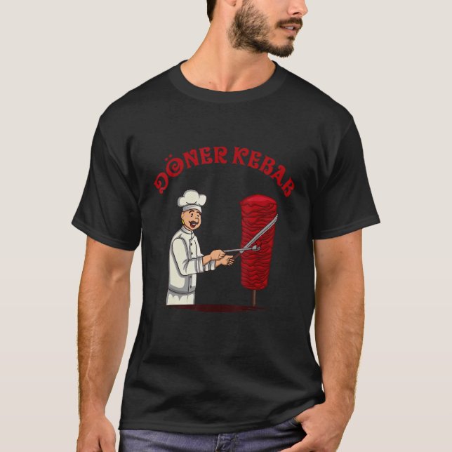 Döner Kebap Classic Cook With Kebab Spit And Knife T-Shirt (Front)