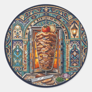 Doner mosaic sticker from antiquity