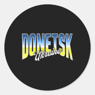 Donetsk Ukraine Patriotic Flag National Pride Classic Round Sticker