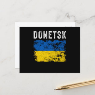 Donetsk Ukraine Ukrainian Patriotic Postcard
