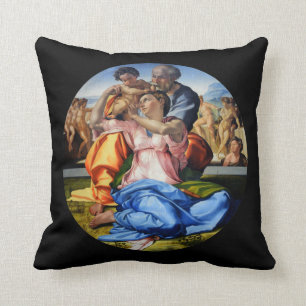 Doni Tondo, Doni Madona, Michelangelo, 1507 Throw Pillow