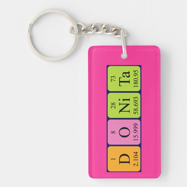 Donita periodic table name keyring (Front)