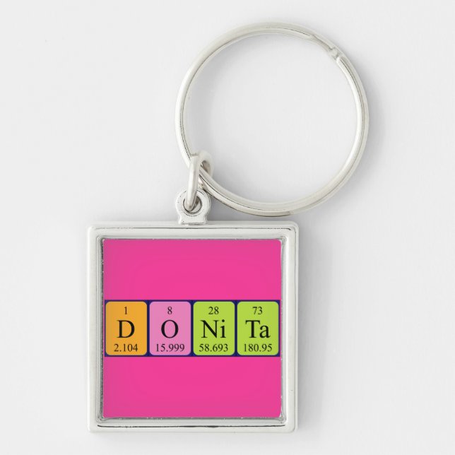 Donita periodic table name keyring (Front)