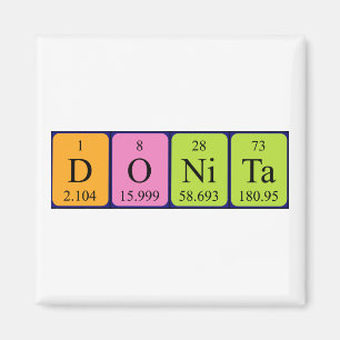 Donita periodic table name magnet