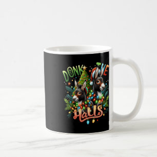 Donk The Halls Christmas Donkeys Tangled In Christ Coffee Mug