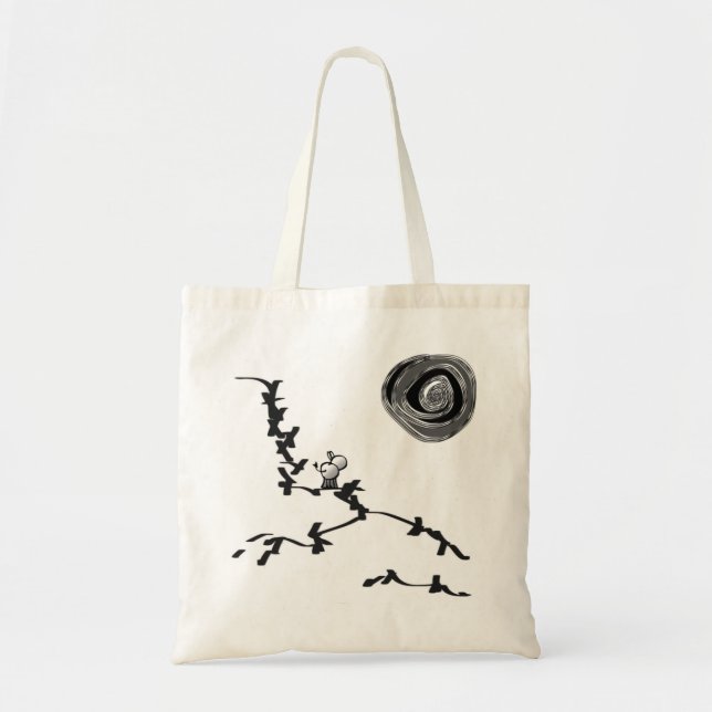 donkey and abstract moon tote bag (Front)