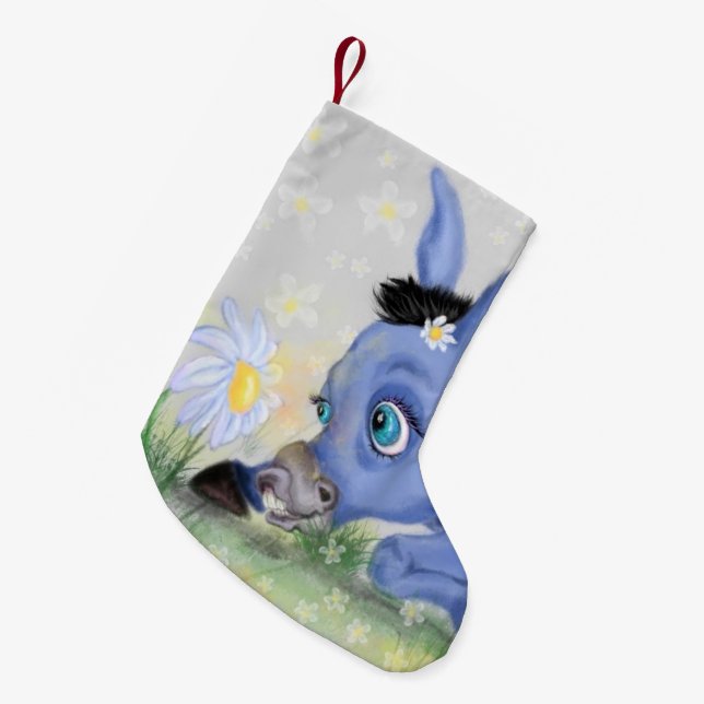 Donkey and Daisy Christmas Stocking (Front (Hanging))