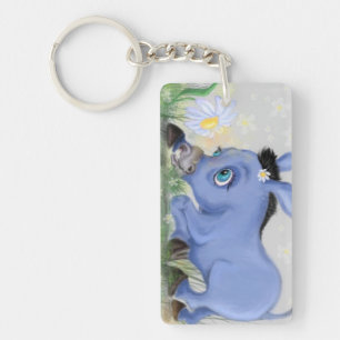 Donkey and Daisy Keychain