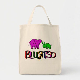 donkey and elephant tote bag