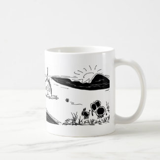 donkey and elephant with bug and cathedral coffee mug