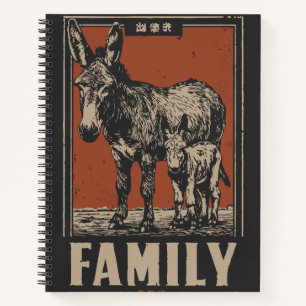 Donkey and Foal Vintage – Humble Farm Animals Notebook