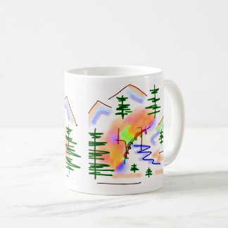 donkey and rainbow coffee mug