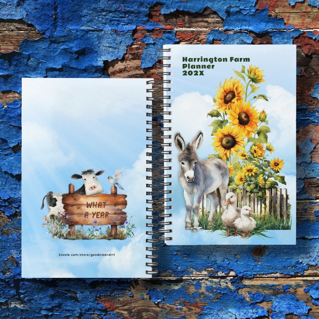 Donkey and Sunflowers Homestead Custom Planner (Créateur téléchargé)