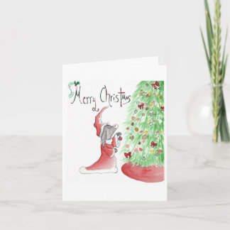 Donkey and tree note card