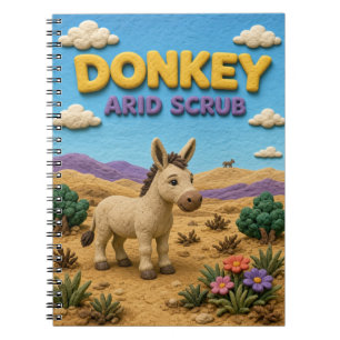 Donkey, Arid Scrub Clay Art Notebook