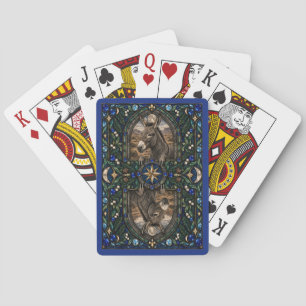 Donkey, Arid Scrub Stained Glass Playing Cards