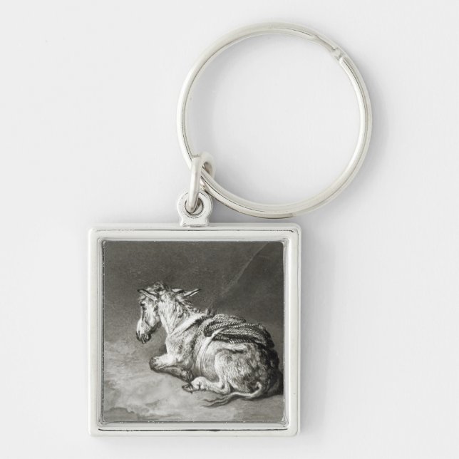 Donkey at Rest Keychain (Front)