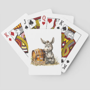 Donkey Avec Cartes De Jeu Bourbon