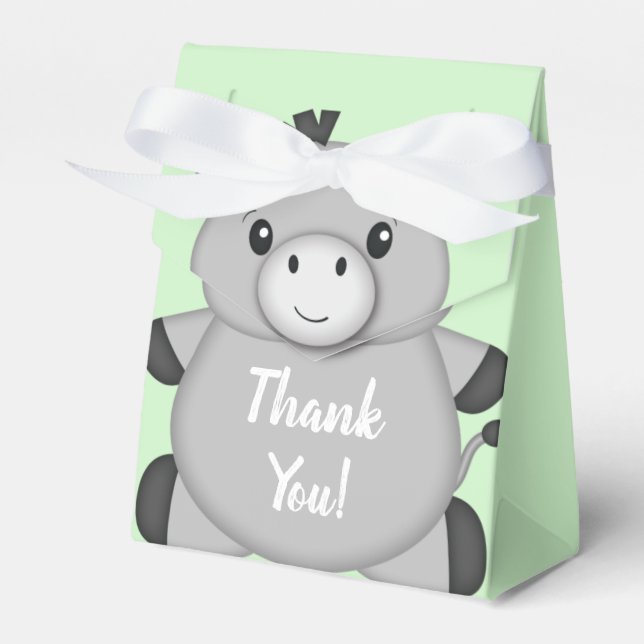 Donkey Baby Shower Favor Box (Front Side)