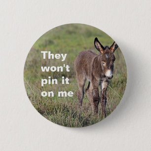 Donkey badge 2 inch round button