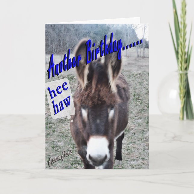 Donkey Birthday-customize it Card (Front)