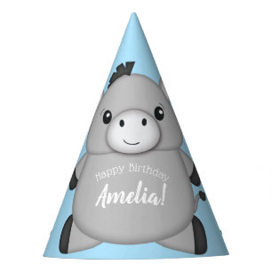 Donkey Birthday Party Blue Hat