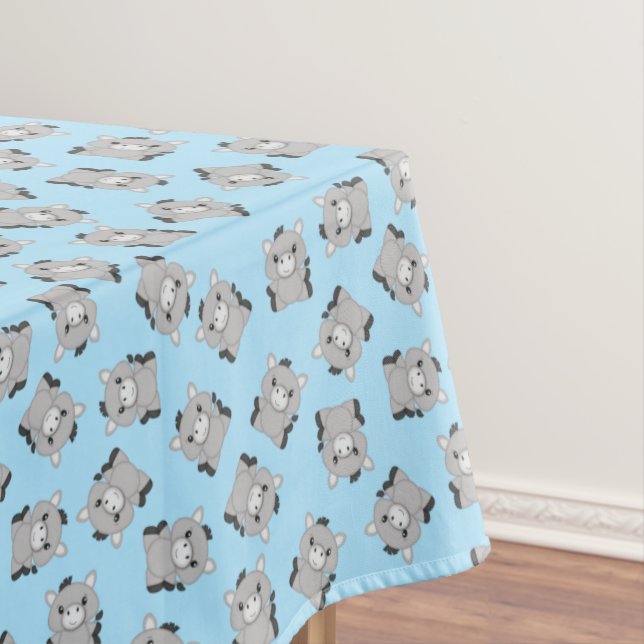 Donkey Birthday Party Tablecloth (In Situ)