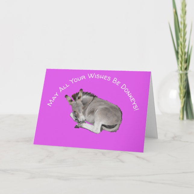 Donkey Birthday Wish Card (Front)