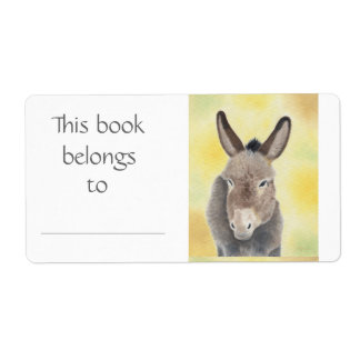 Donkey book label
