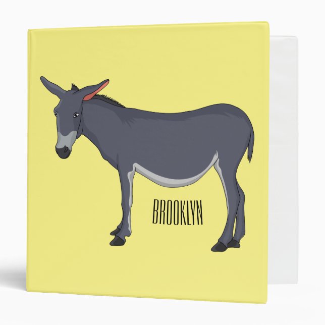 Donkey cartoon illustration  binder (Front/Inside)