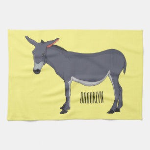 Donkey cartoon illustration  kitchen towel