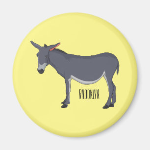 Donkey cartoon illustration  magnet